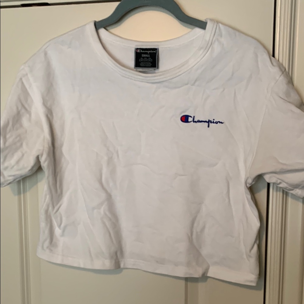 Champion White Cropped T-Shirt